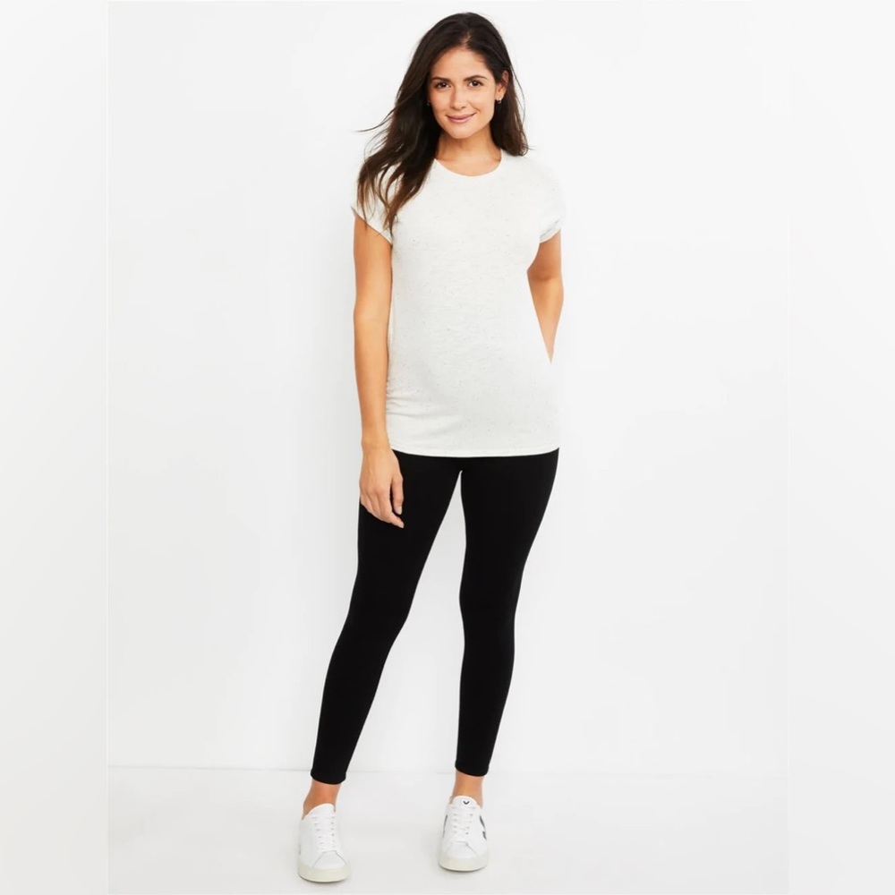 AG SECRET FIT BELLY LEGGING ANKLE MATERNITY JEANS IN SUPER BLACK SIZE 27